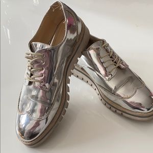 Zara silver sneakers